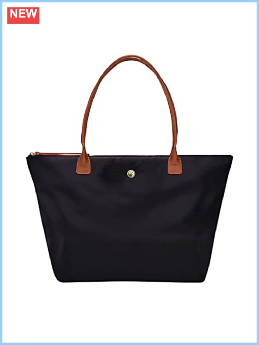 Nylon Top-Handle Tote Bag Shoulder Purse Foldable Hobo Handbag